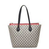 グッチ GGスプリーム トートバッグ ハンドバッグ 415721 ベージュ レッド ネイビー PVC レザー レディース GUCCI 【中古】